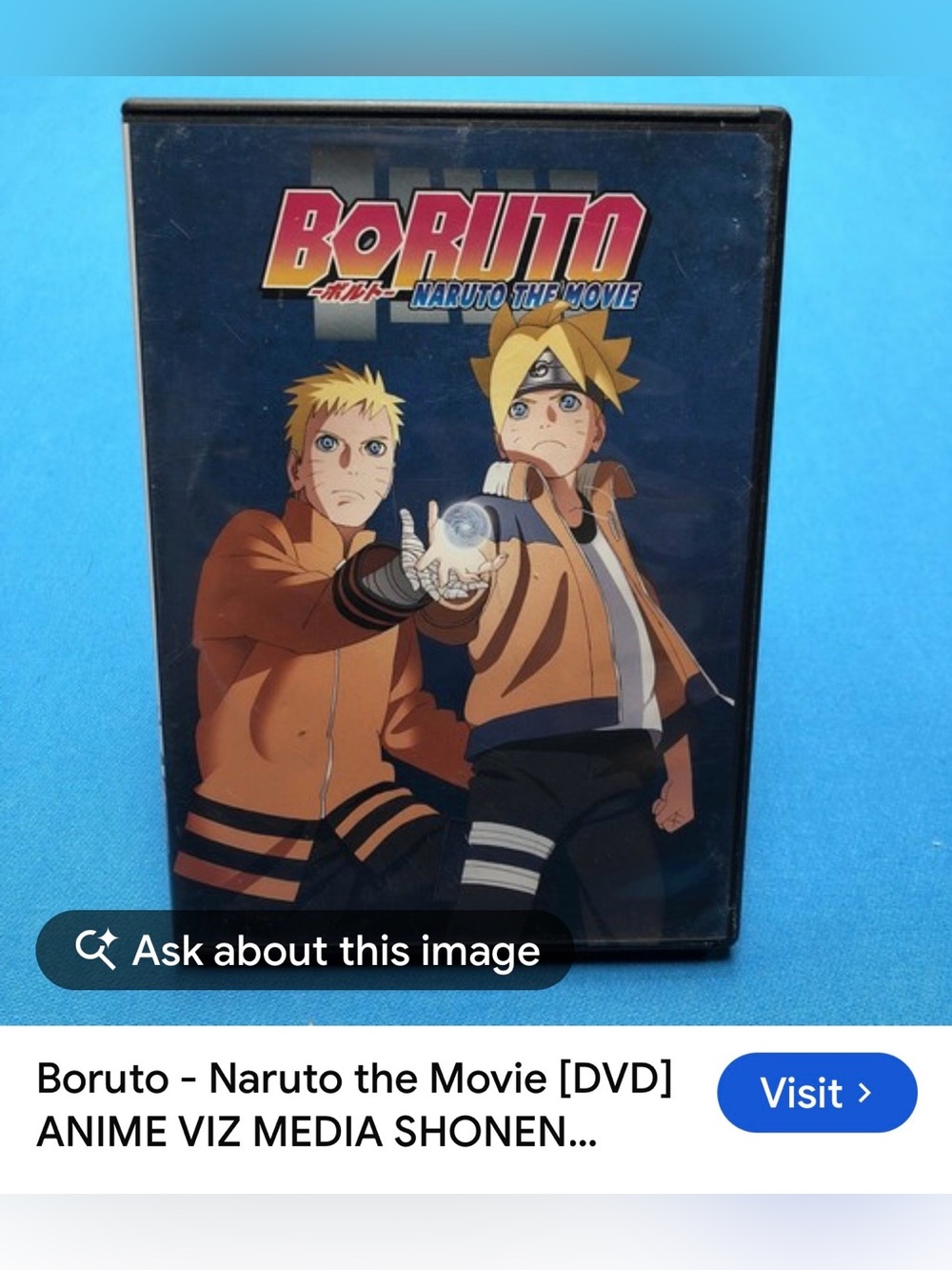 #3339**Warner Bros. Boruto: Naruto the Movie DVD - Blue & Orange Artwork